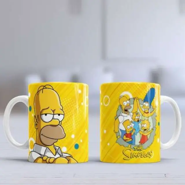 Kούπα κεραμική λευκη 330ml Simpsons - Los η κούπα είναι με συσκευασία δώρου