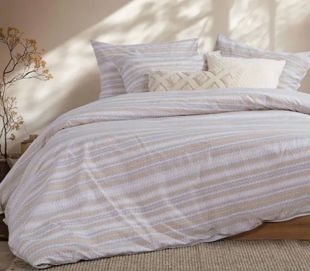 ΣΕΤ ΣΕΝΤΟΝΙΑ ΒΑΜΒΑΚΕΡΑ ΜΟΝΑ QUANTRO 170X270 NEF-NEF HOMEWARE GREY