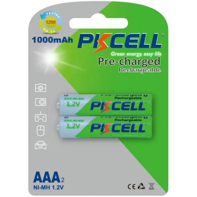 Pkcell Επαναφορτιζόμενη RTU AAA1000-2B (2τμχ) 01.003.0080