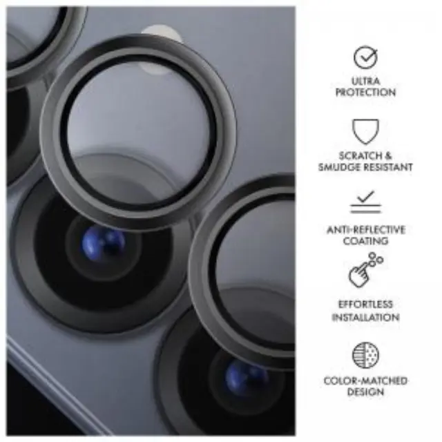 Tempered Glass Rings Hammer Glass για Τζαμάκι Κάμερας Samsung Galaxy S26 Plus Μαύρο N71338 3