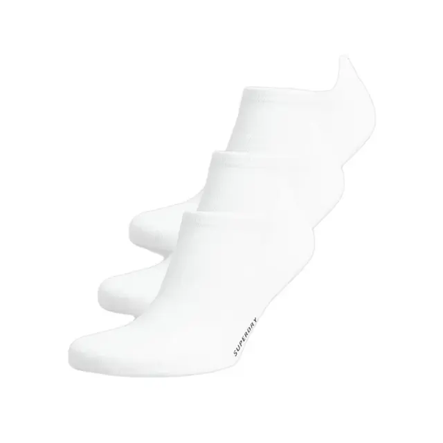 Superdry Γυναικείες Κάλτσες Σοσόνια Trainer - 3 Ζεύγη, Χρώμα Λευκό - 43-46