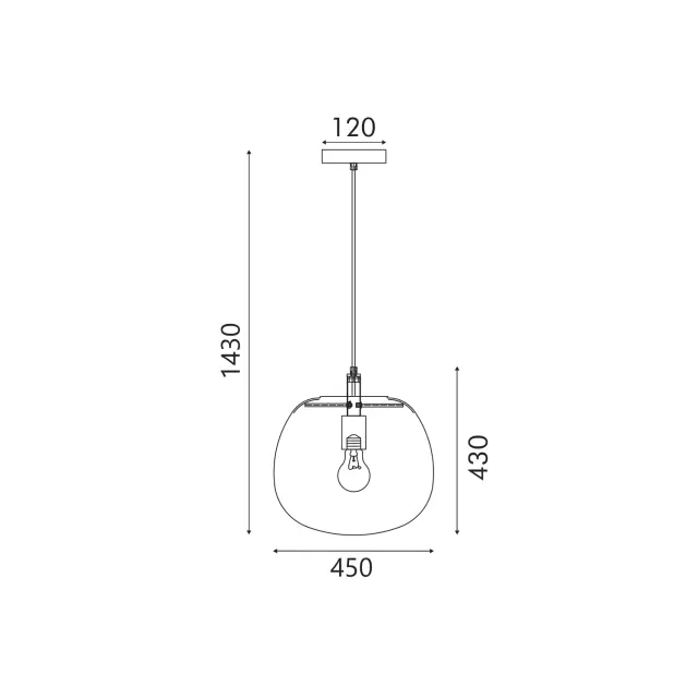 ΚΡΕΜΑΣΤΟ ΦΩΤΙΣΤΙΚΟ ACA HM1776145A ΡΟΖ ΧΡΥΣΟ 1XE27X60W IP20 D45XH120CM / HM1776145A 3