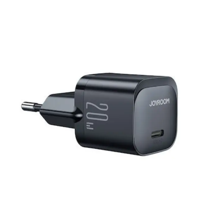 Joyroom® Mini Φορτιστής Γρήγορης Φόρτισης με USB-C 20W-Black