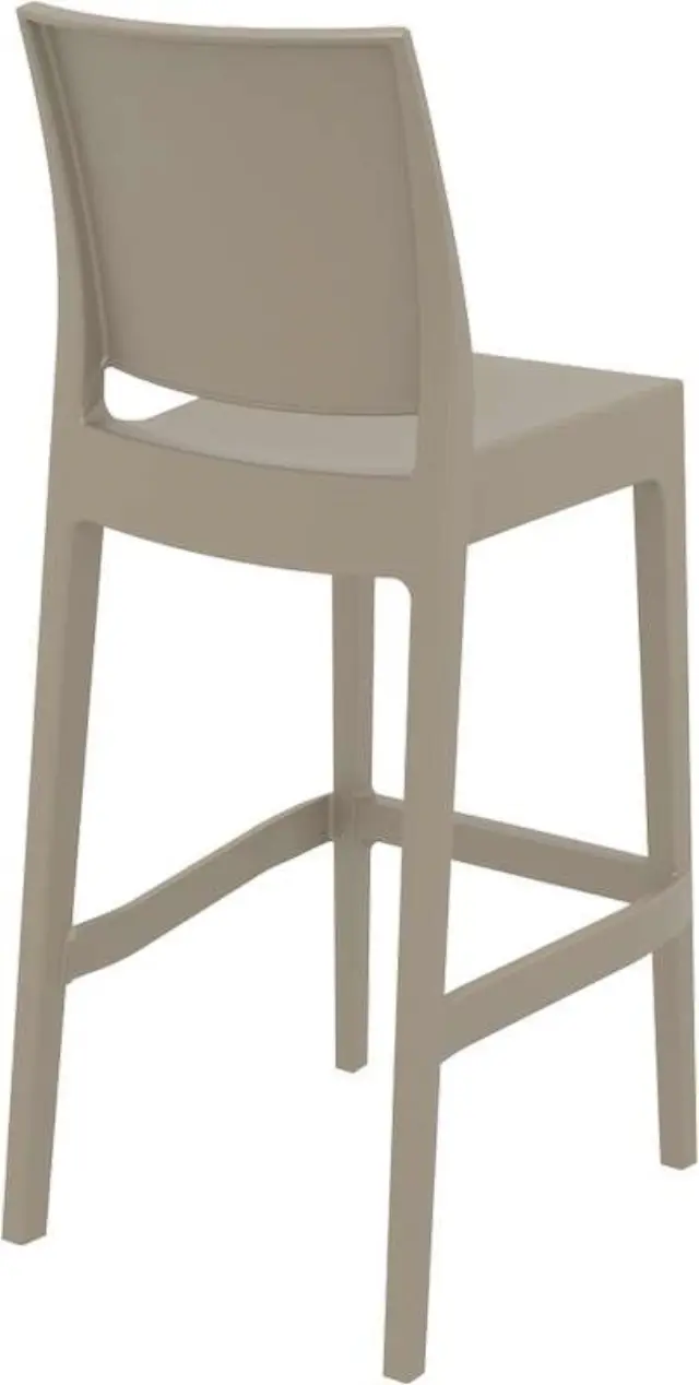 Σκαμπό Bar Στοιβαζόμενο MAYA Dove Grey PP 45x51x108cm 2