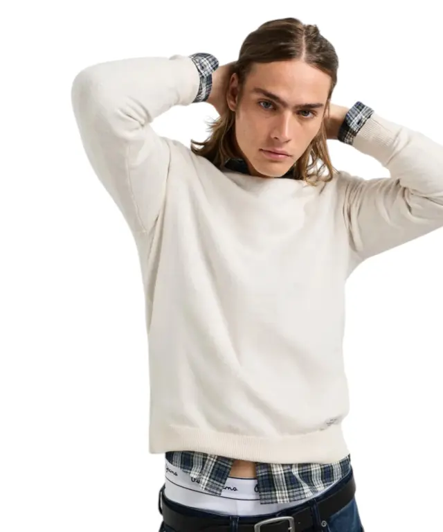 Pepe Jeans - Ανδρικό Πλεκτό Πουλόβερ PM7000106-804 Offwhite 2