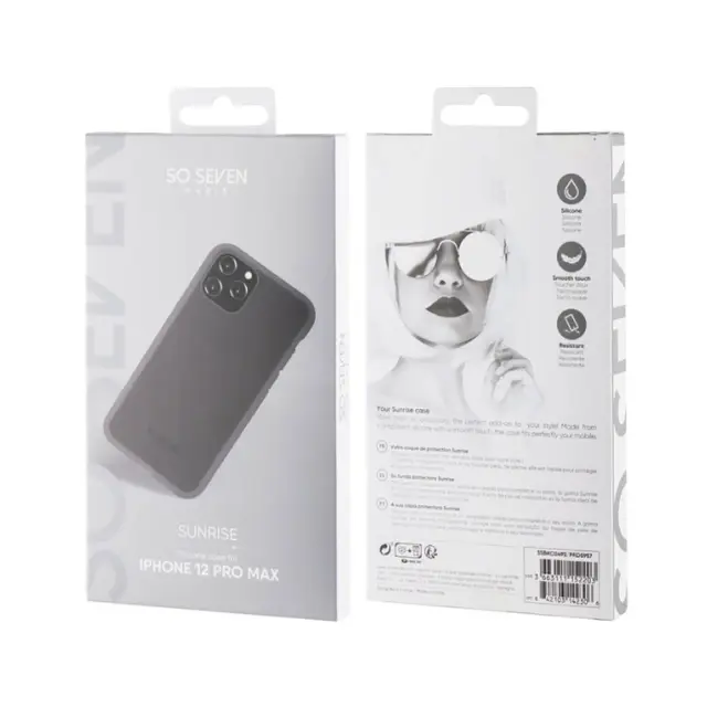 Θήκη Σιλικόνης So Seven Sunrise Για Apple iPhone 12 Pro Max Μαύρη Διάφανη 2