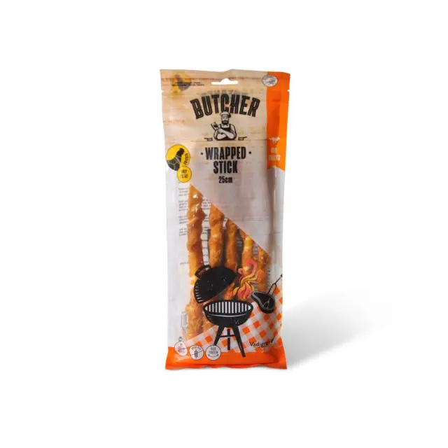 Vadigran Butcher BBQ Chicken Wrapped Stick Λιχουδιά Σκύλου με Κοτόπουλο 25cm 144gr