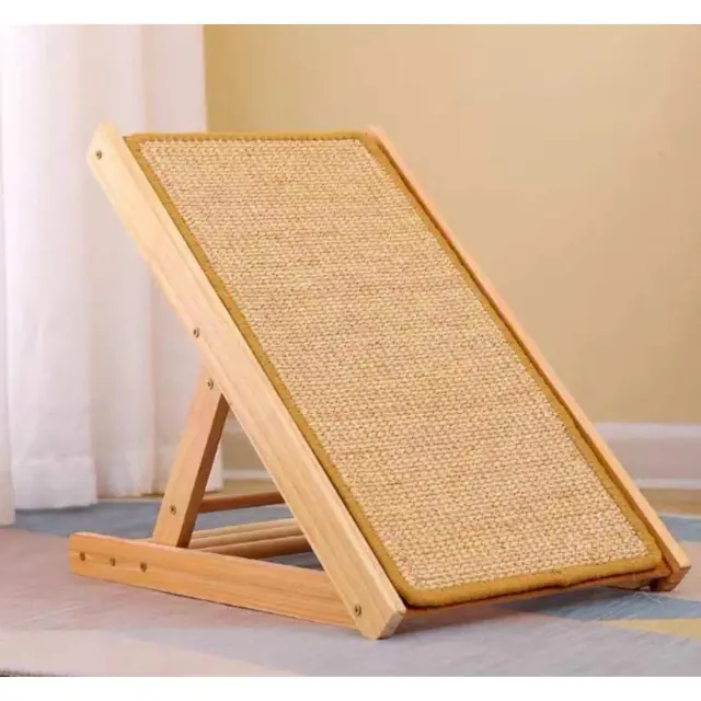 Ξύλινο Ονυχοδρόμιο-Κρεβάτι με Χαλάκι Scratcher 48x28x38/52cm