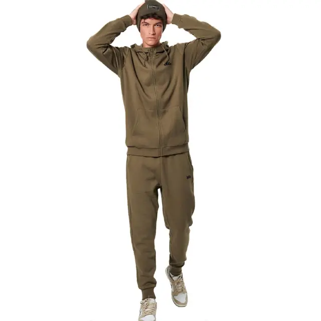 Body Action Men's Fleece Full-Zip Hoodie Λαδί 073520-07E (Body Action) 3