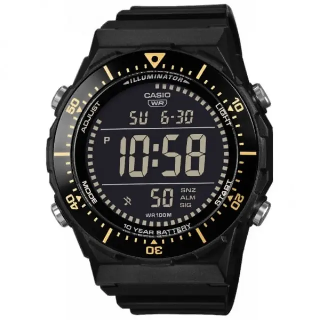 Ανδρικό Ψηφιακό Ρολόι Casio Illuminator Μαύρο με Χρυσές Λεπτομέρειες 11-AE-1700H-1BVEF