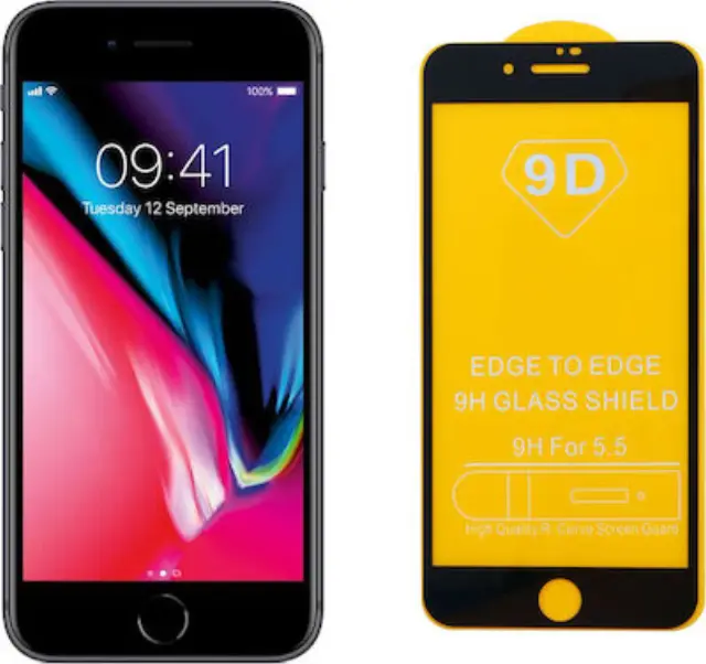 Idol 1991 9D Full Face Tempered Glass Black (iPhone 8 / 7)