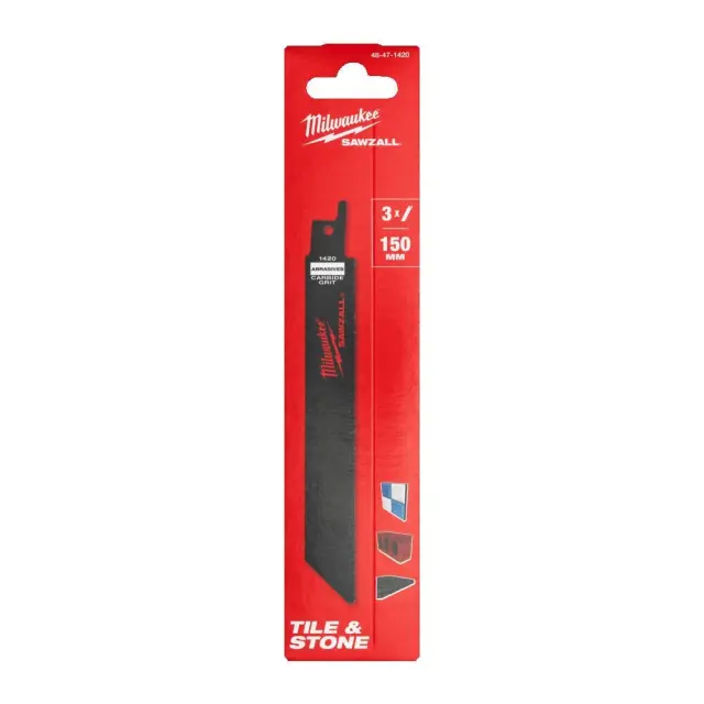 Milwaukee 48471420 - Λάμα σπαθοσεγας ειδικών εφαρμογών Xυτοσίδηρο/Λειαντικά υλικά/FIBERGLASS 150 ΜΜ με κόκκους καρβιδιου – 3 ΤΕΜ 2