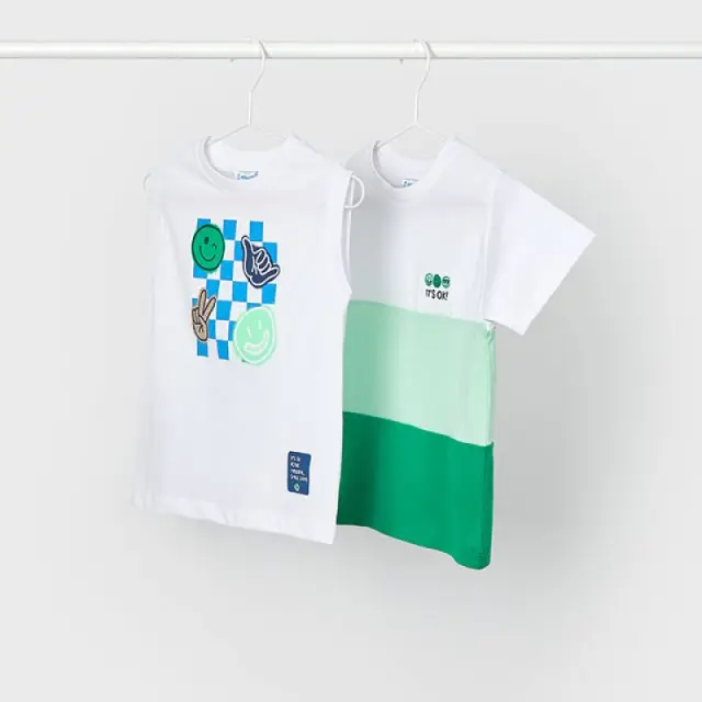 Baby 6 μηνών έως 4 ετών Σετ 2 μπλούζες Better Cotton λευκό