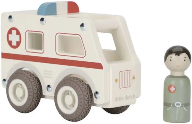 Little Dutch Ξύλινο ασθενοφόρο FSC / LD2527 (Little Dutch)
