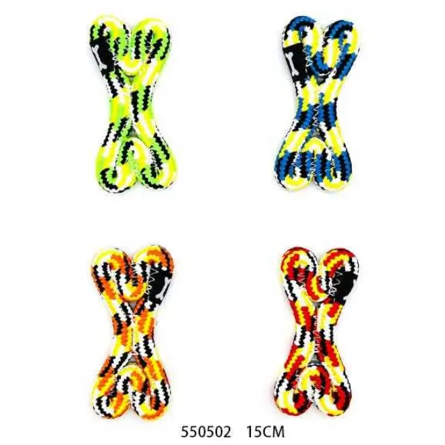 Παιχνίδι σκύλου κόκκαλο από σχοινί - 15cm - 12pcs - 550502 2