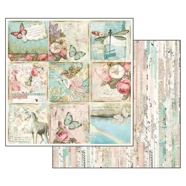 Χαρτί Scrapbooking Stamperia Διπλής Όψης - Wonderland Cards - 31x30cm