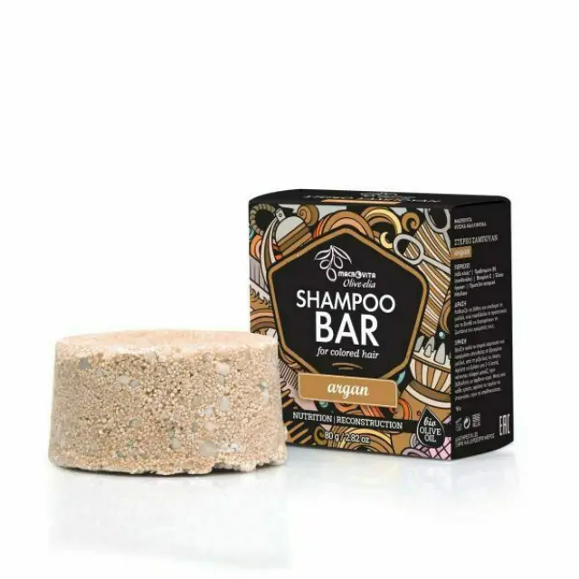 Macrovita Olive.elia Argan Στέρεο Σαμπουάν Διατήρησης Χρώματος για Βαμμένα Μαλλιά 80gr