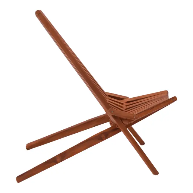 Πολυθρόνα Phoenox pakoworld πτυσσόμενη φυσικό teak ξύλο 101x63x80εκ 3
