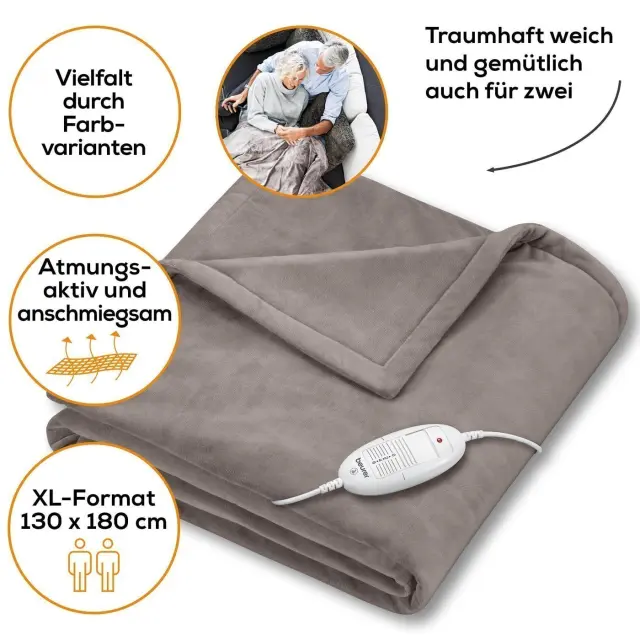 Beurer Θερμαινόμενη Κουβέρτα HD 75 Cosy Taupe