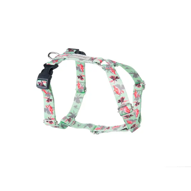 Amiplay-Σαμαράκι Σκύλου Adjustable Harness BeHappy- Flamingo - Large 2,5x50-75cm
