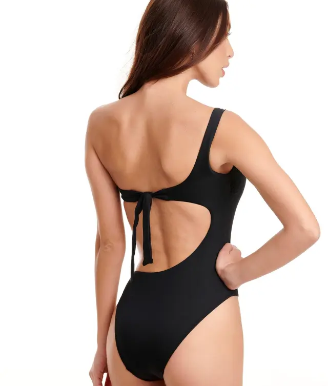 Erka Μαγιό Ολόσωμο Ασύμμετρο One Shoulder Μαύρο - 52 2