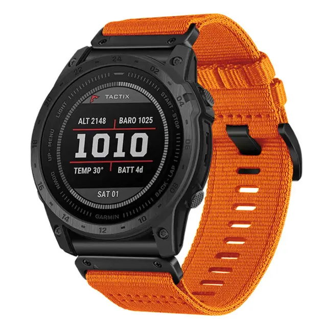 Techsuit - Watchband QuickFit 26mm (W070) - Garmin Fenix 5X/5X Plus/6X/6X Pro/7X/8/8 Pro/9/9 Pro (51mm) - Orange Blossom
