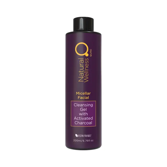 Micellar Facial Cleansing Gel With Activated Charcoal - Natural Wellness - Τζελ Καθαρισμού Προσώπου με Ενεργό Άνθρακα