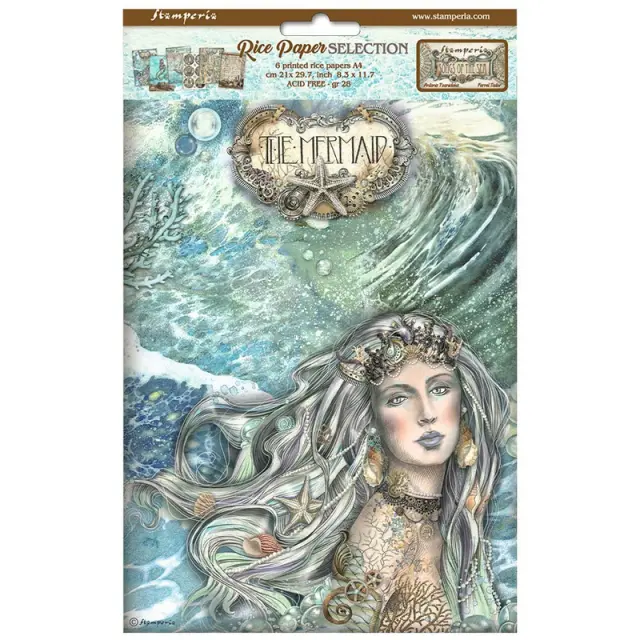 Σετ 6 Ριζόχαρτα ντεκουπάζ Stamperia 21x29cm A4, Songs of the Sea