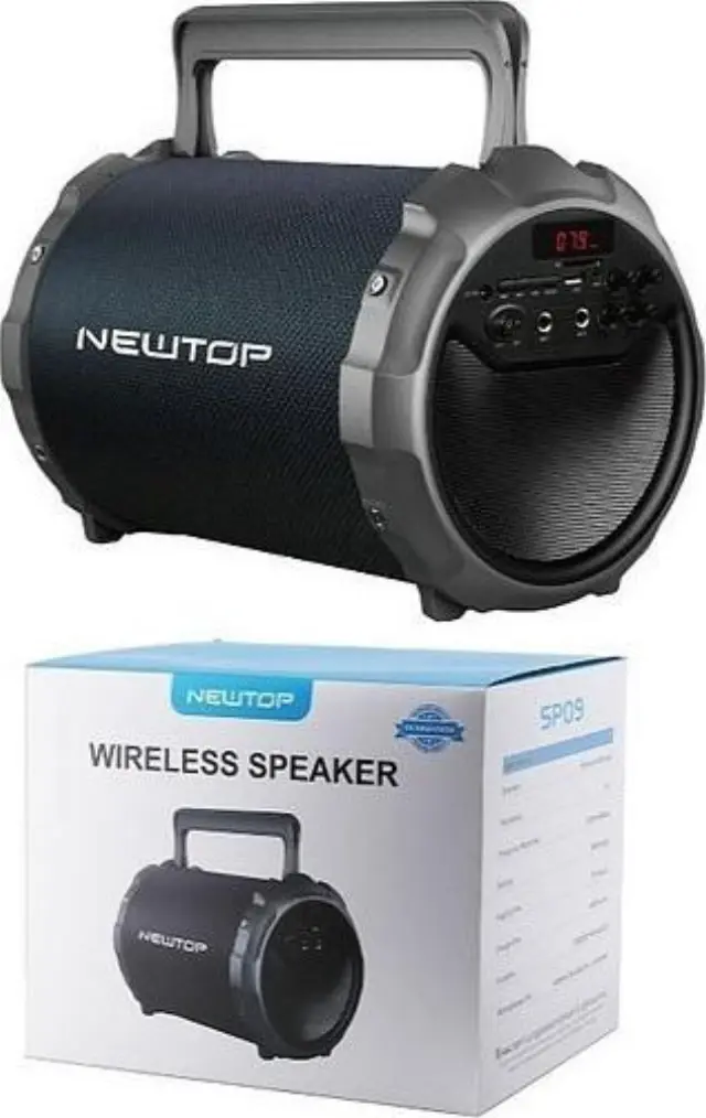 Newtop SP09 Ηχείο Bluetooth 18W με Ραδιόφωνο Μαύρο