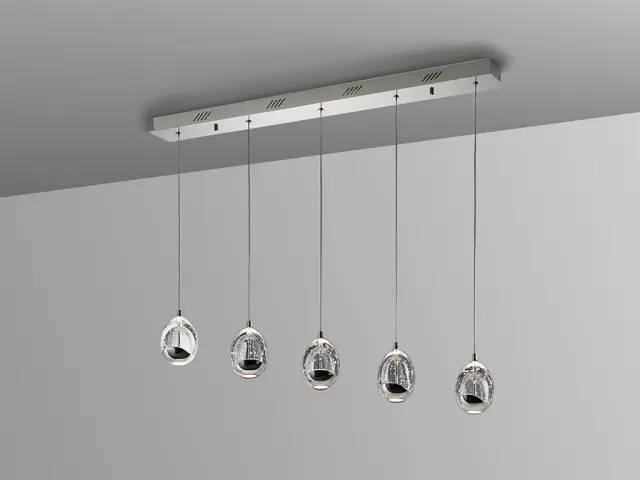 Rocio 783618D – Κρεμαστό LED Φωτιστικό 5 Φώτων Χρώμιο | Dimmable 25W 2400lm 3000K