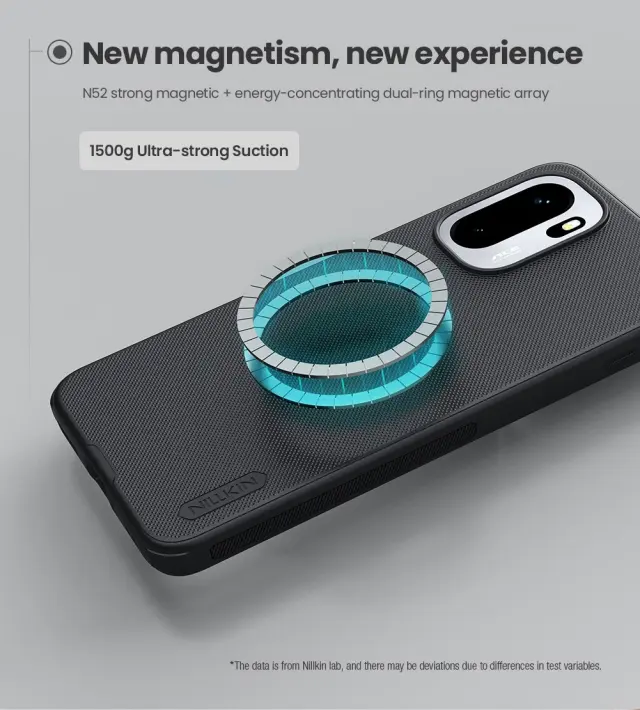 Nillkin Super Frosted PRO Magnetic Back Cover for OnePlus 15R Black 3