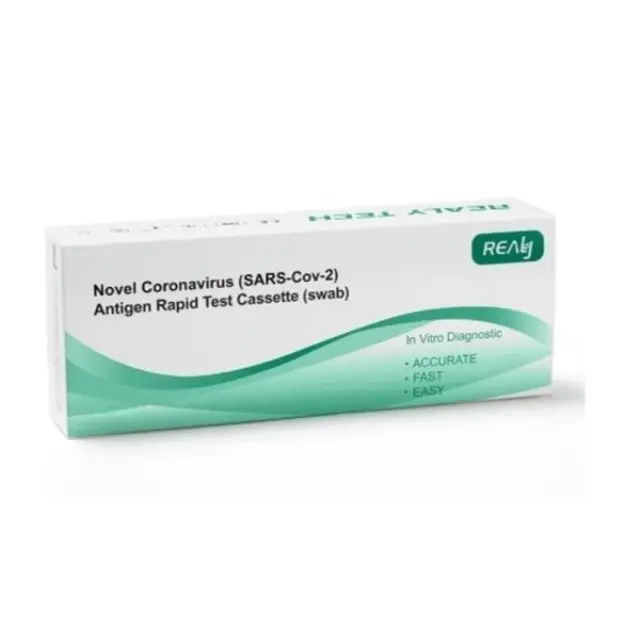 Realy Tech(Rapid Test) αντιγόνου SARS Cov-2 με την μέθοδο του επιχρύσματος μέσω ρινικής διήθησης. 1τμχ