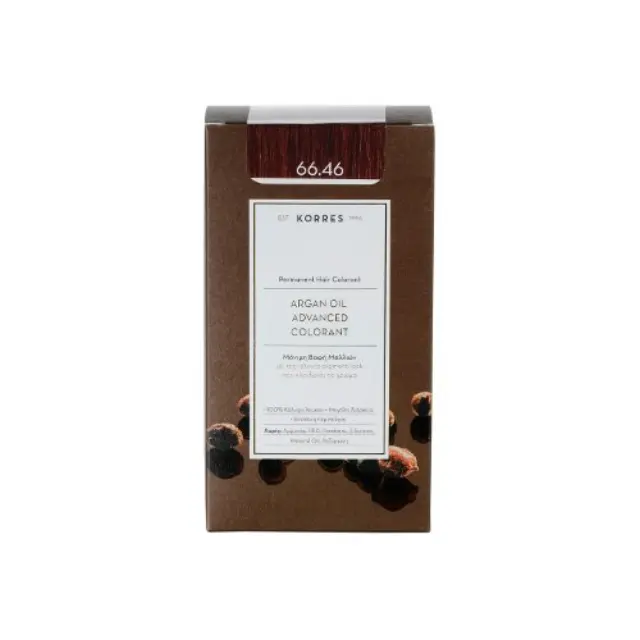 Korres Argan Oil Advanced Colorant Μόνιμη Βαφή Μαλλιών 66.46 Έντονο Κόκκινο Βουργουνδίας, 50ml 2