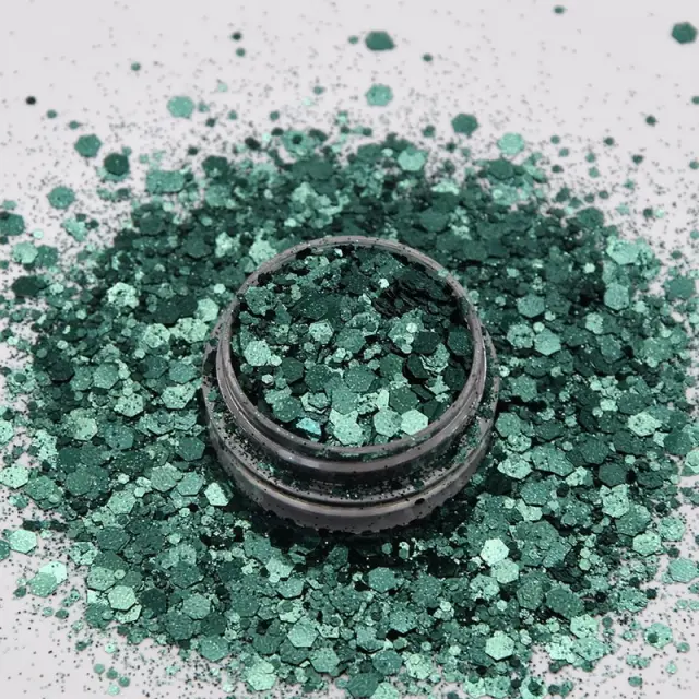 Chunky glitter 20gr, Eucalyptus green