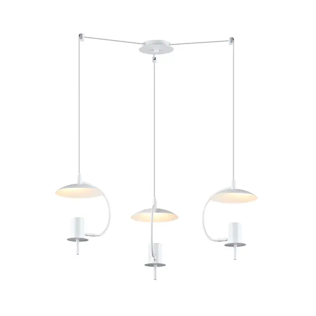 AcaLight Offer NETTO ΦΩΤΙΣΤΙΚΟ ΚΡΕΜΑΣΤΟ ΛΕΥΚΟ ΜΑΤ ΜΕΤΑΛΛΙΚΟ ΣΥΜΒΑΤΙΚΟ 3ΧGU10 IP20 Φ600Χ1500mm