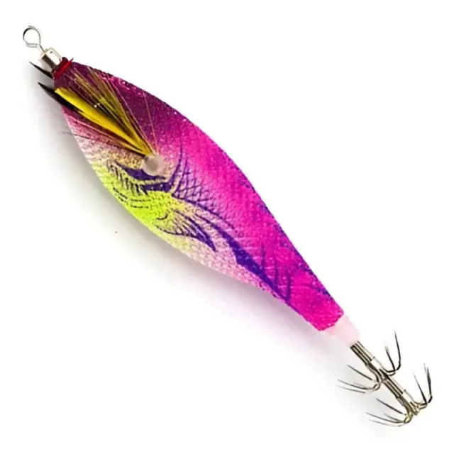 Yokai JLC Fluor Squid Jig – Καλαμαριέρα UV/GLOW με Διπλές Βελόνες BKK Purple Black