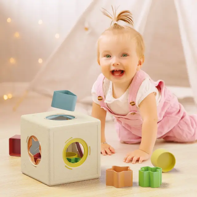 Quercetti Κύβος Ταξινόμησης Σχημάτων Kubo Shape PlayBio (1+ ετών) 80240 3