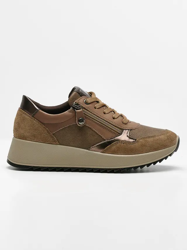 Imac Sneakers Γυναικείο δέρμα/δέρμα suede Καφέ IMA/657640 SCAM/FANGO 3