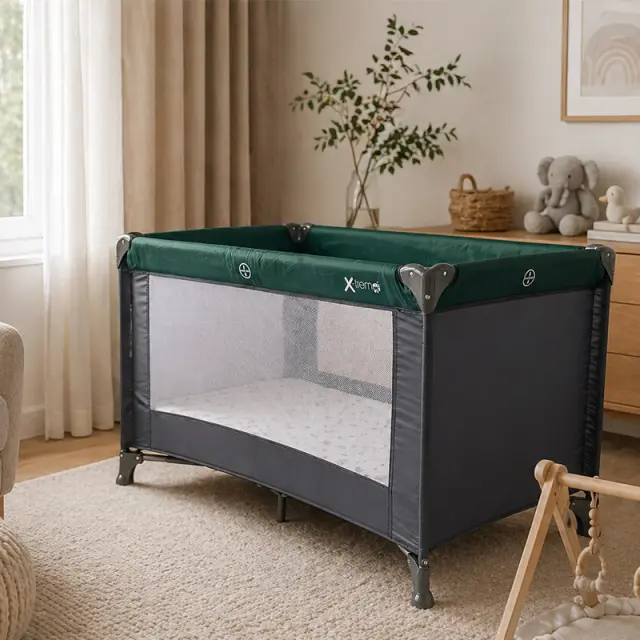X-TREME BABY ΠΑΡΚΟΚΡΕΒΑΤΟ 125 X 65 CM GREY - OLIVE