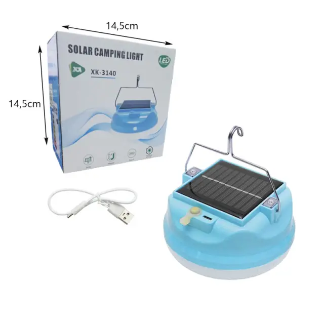 Φορητό Φωτιστικό με Ηλιακό Πάνελ XK-3140 - Solar Camping Light 0102147 2