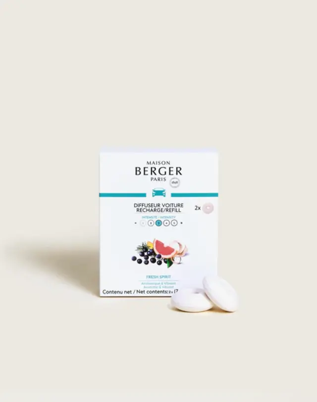 Maison Berger Paris Car Diffuser Refill Σετ 2 Κεραμικών Ανταλλακτικών Αυτοκινήτου Fresh Spirit 2