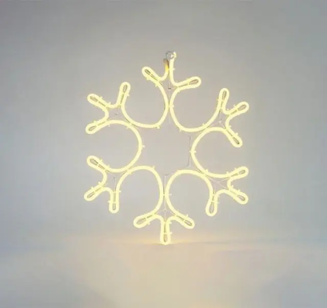 Χιονονιφάδα Led Θερμό Φως με καλώδιο - Christmas snowflake light LED 082339