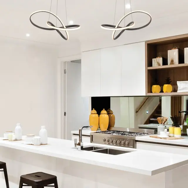 GORDIUS-ΦΩΤΙΣΤΙΚΟ ΚΡΕΜΑΣΤΟ ΜΑΥΡΟ ΑΛΟΥΜΙΝΙΟΥ LED SMD 48W 3000Κ 2880LM IP20 480Χ440Χ1200ΜΜ / HM92LEDP48BK 2