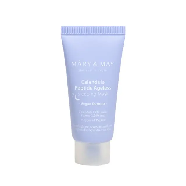 Mary & may Peptide Calendula Ageless Sleeping Mask, Mάσκα 'Yπνου με Πεπτίδια & Καλέντουλα 30g