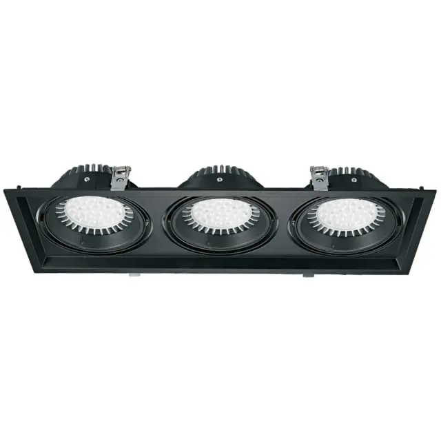 Olo 03116/3/B Τριπλό σποτ ορθογώνιο κινητό 47.5x17.5cm μαύρο 2