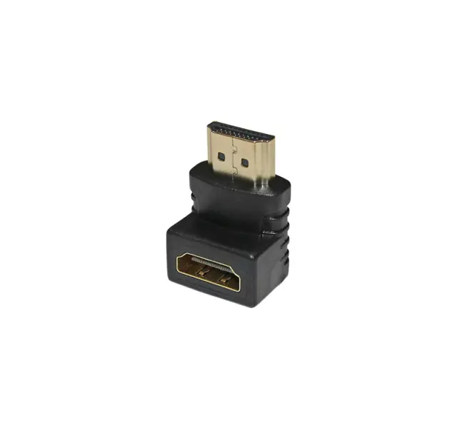 ΑΝΤΑΠΤΟΡΑΣ HDMI ΓΩΝΙΑΚΟΣ 90° ΘΗΛΥΚΟ-ΑΡΣΕΝΙΚΟ ΜΑΥΡΟΣ