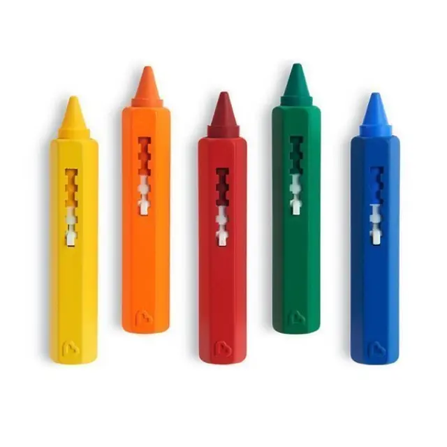 Munchkin Bath Time Crayons Πλενόμενους Μαρκαδόρους Μπάνιου, 5τεμ 2