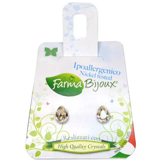 Farma Bijoux Υποαλλεργικά Σκουλαρίκια Σταγόνα 6mm (BE 47C01)