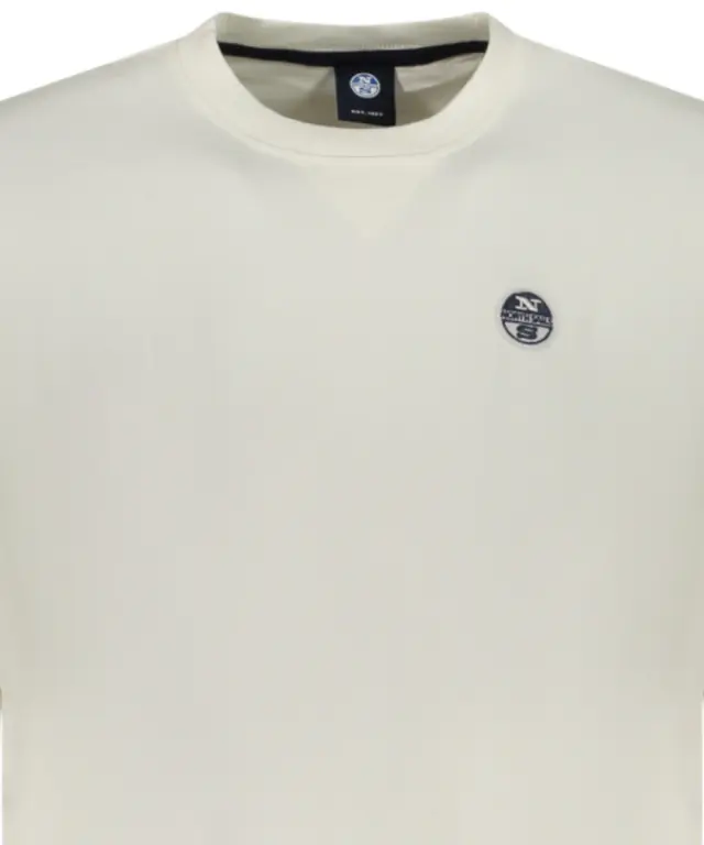 North Sails - Ανδρικό Φούτερ Hoodie Regular Fit 993022-000-0105 Εκρού 3