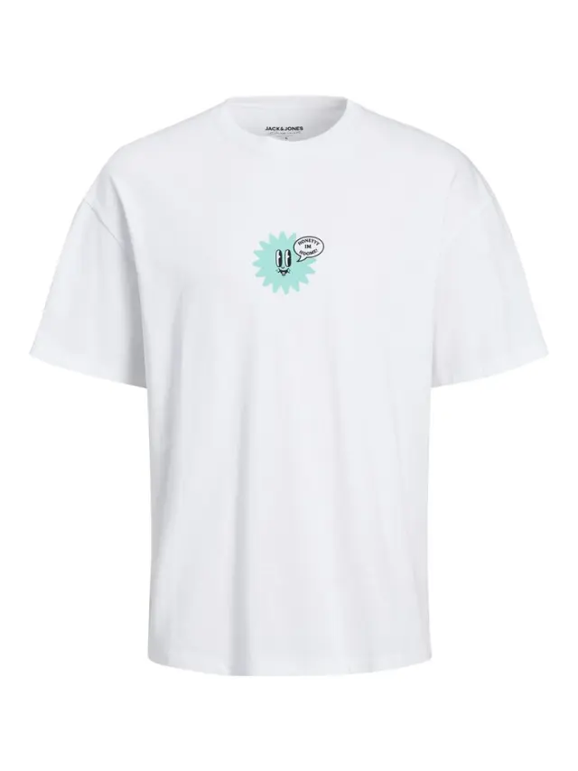 JORDECAL TEE SS CREW NECK TG LN bright white